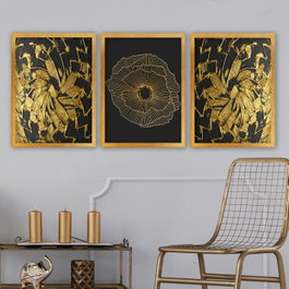Wallity Cuadro Decorativo Enmarcado Multicolor (3 piezas)